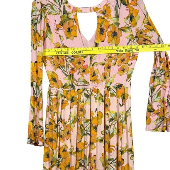 Free People, We the Free Tegan Printed Mini Dress, Long Sleeve Mini Dress Size 4 - Picture 5 of 11